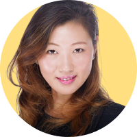 Julie Jin profile picture with yellow background
