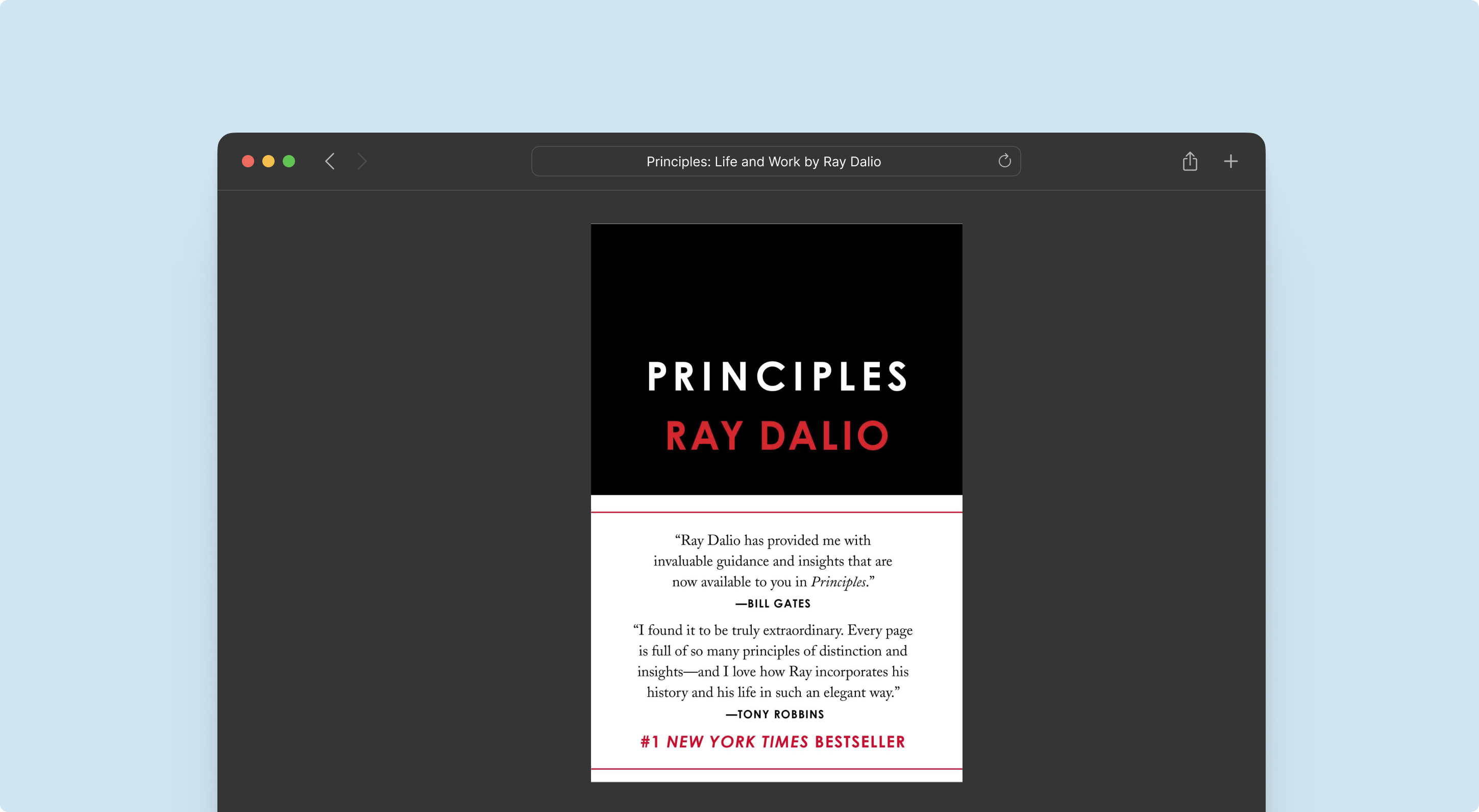 principles life and work book