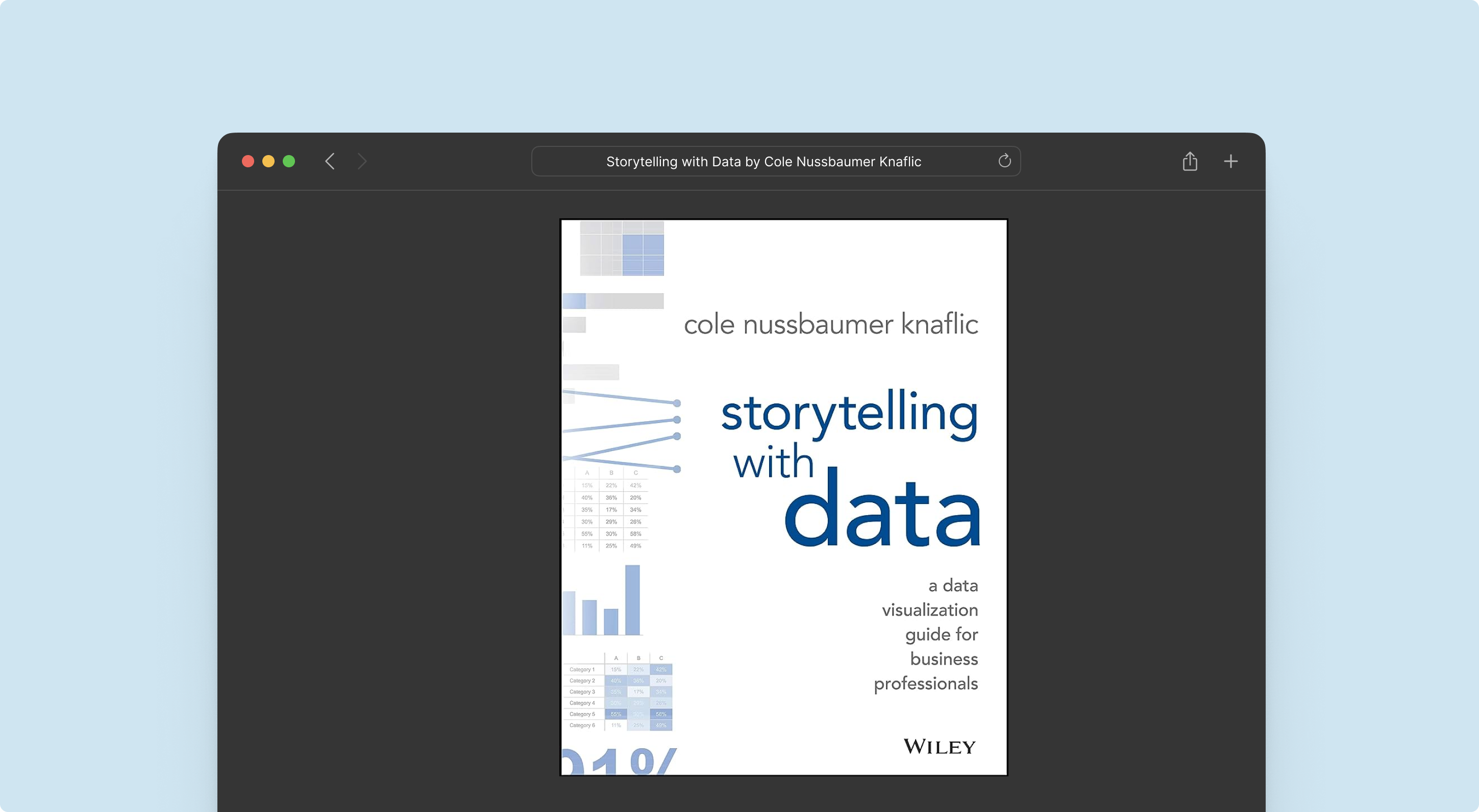 storytelling with data a data visualization guide for business professionals book